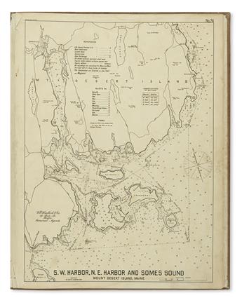 ELDRIDGE, GEORGE W. Harbor Chart-Book No. 3 Boston to Bar Harbor.